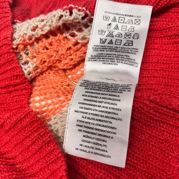 Guess Boho Festival Y2K Multicolor Retro Striped Linen Viscose Blend Tank Top - Picture 7 of 8